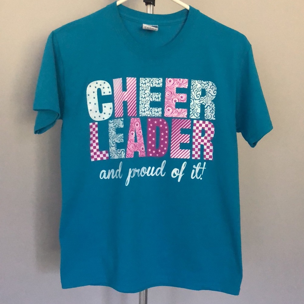 Jerzees Cheerleader and Proud of It T Shirt in Size Large
